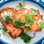 Grilled Salmon with French Toast