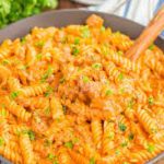 Spicy Tomato Cream Pasta with Minced Beef